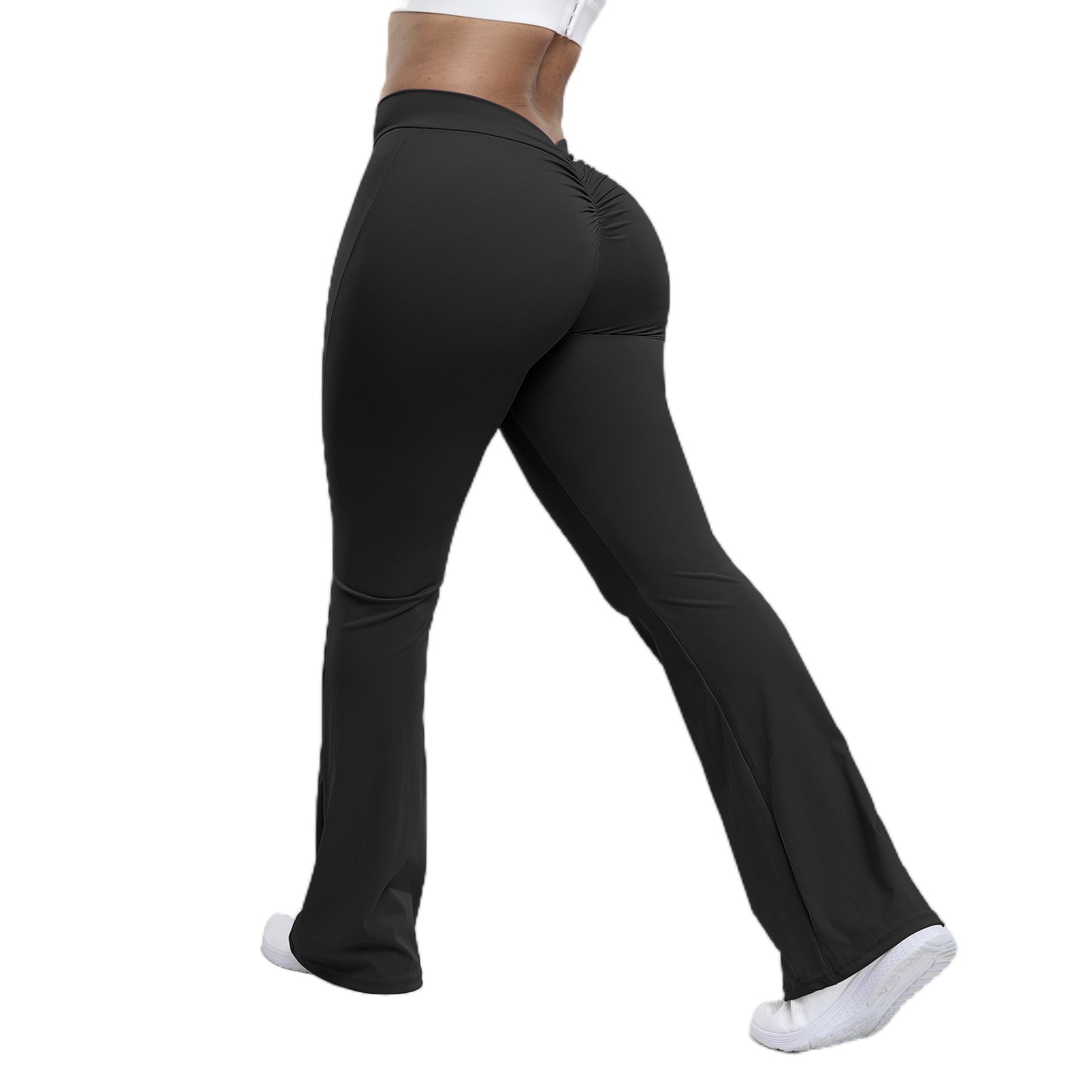 Pantalon large de yoga taille haute pour femme