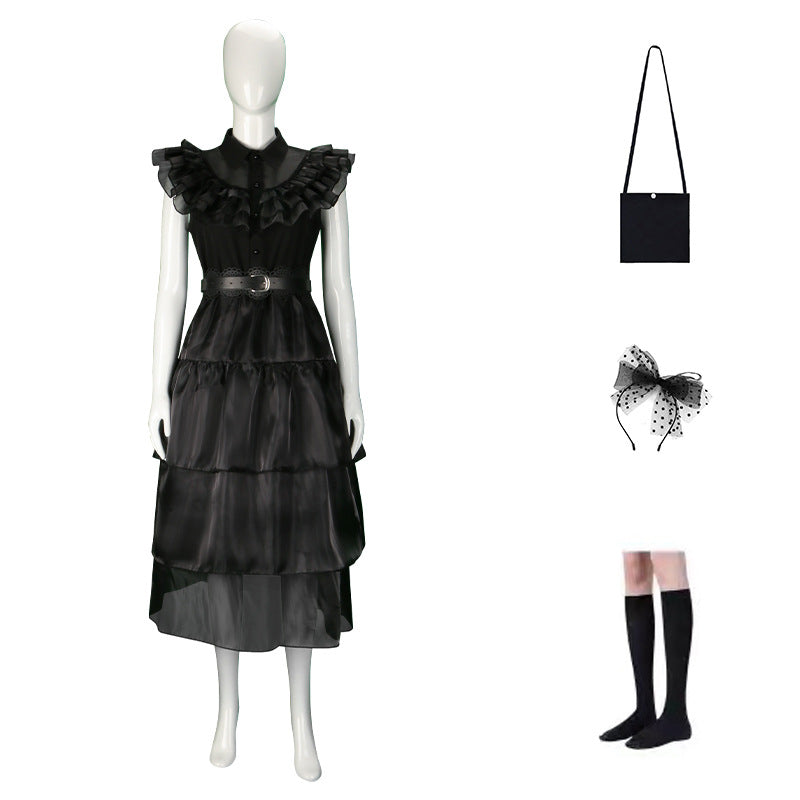 Robe en gaze Adams Clothes Mercredi Costumes noirs