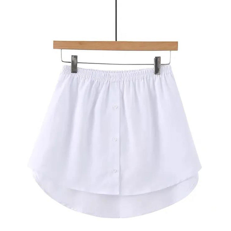 Dress Fake Hem Two-piece White Edge Shirt Skirts