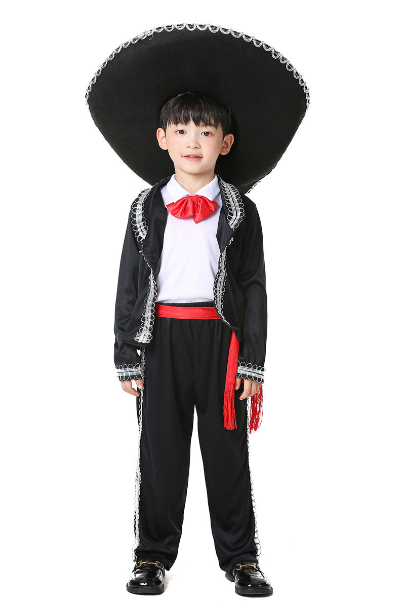 Costumes nationaux traditionnels mexicains pour enfants et adultes et maquillage