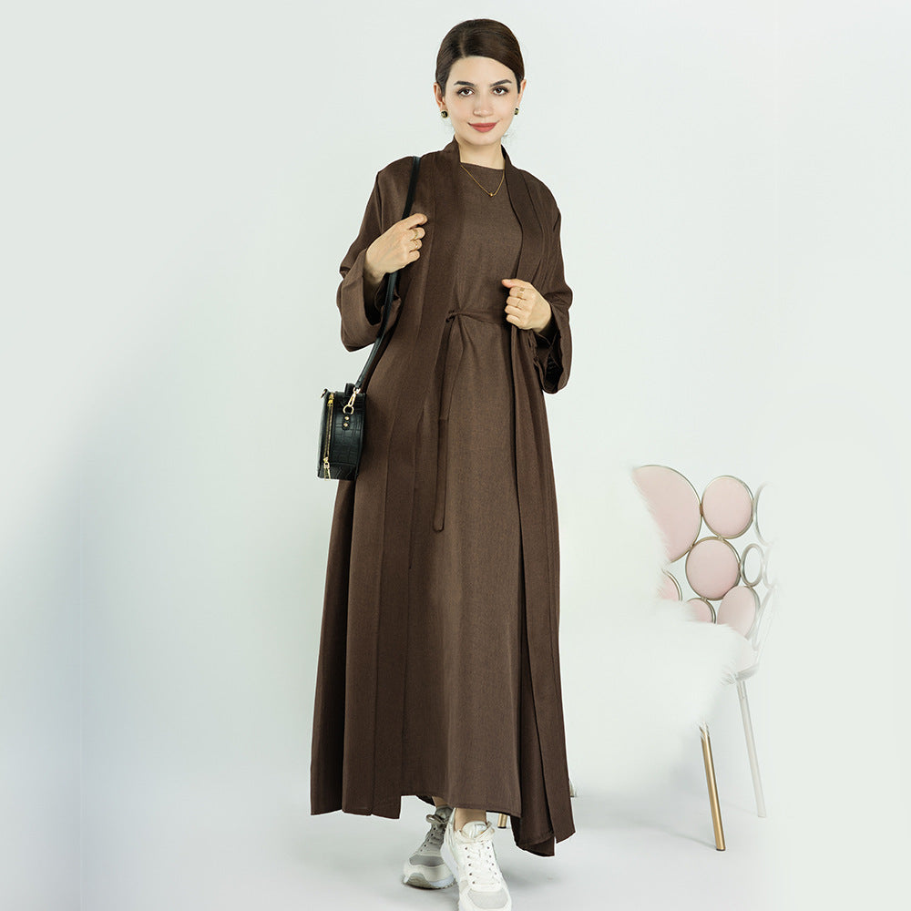 Women's Slouchy Turkish Solid Color Robe Dresses