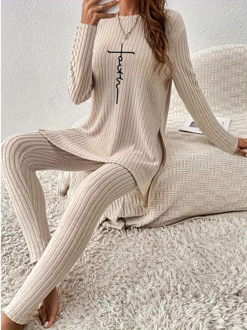 Women's Autumn Fashion Long Sleeve Printed Sports Suits