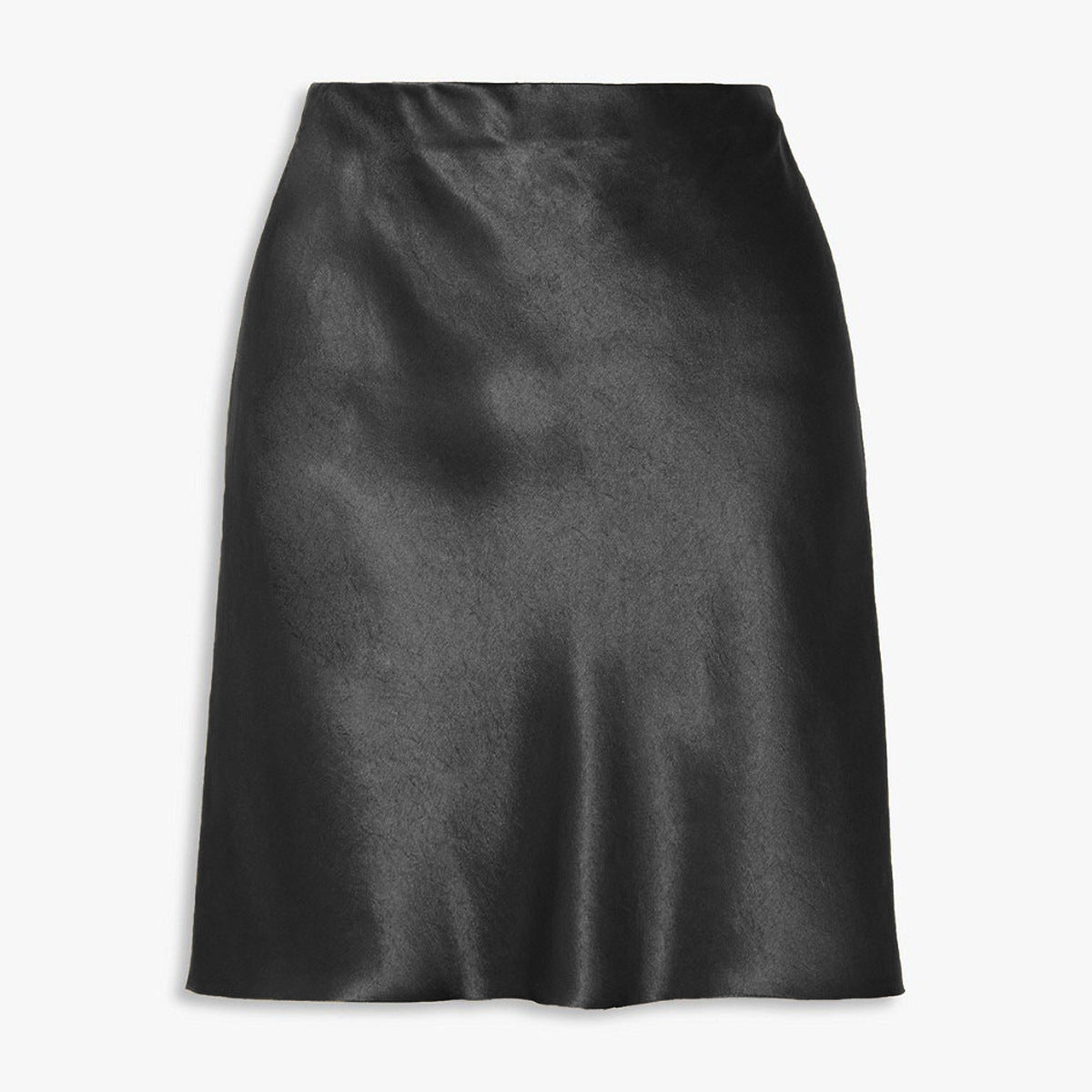 Women's Acetate Satin Elastic High Waist Pure Skirts