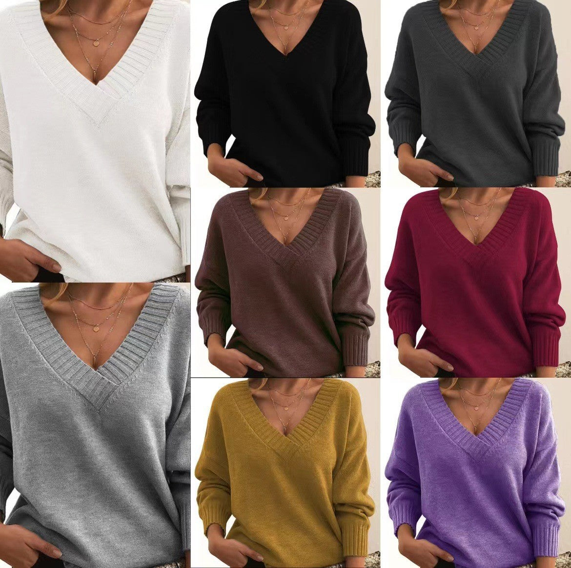 Women's Slouchy Creative Pullover Loose Casual Sweaters