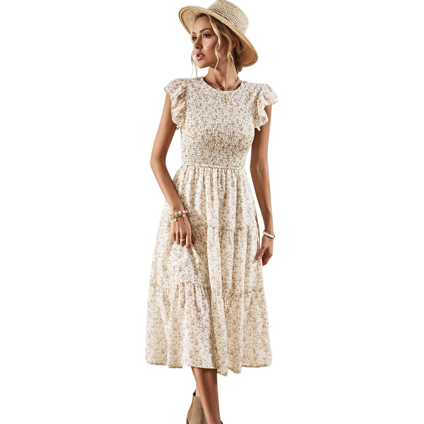 Women's Floral Dress Summer Temperament Elegant Dresses