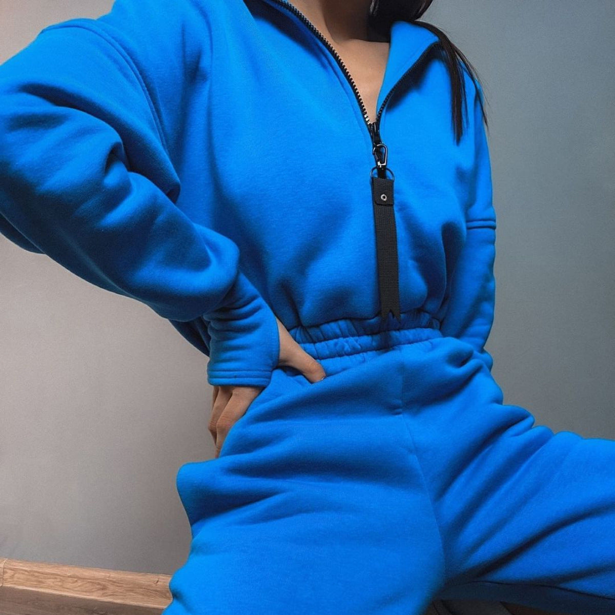 Women's Sports And Leisure Hooded One-piece Jumpsuits