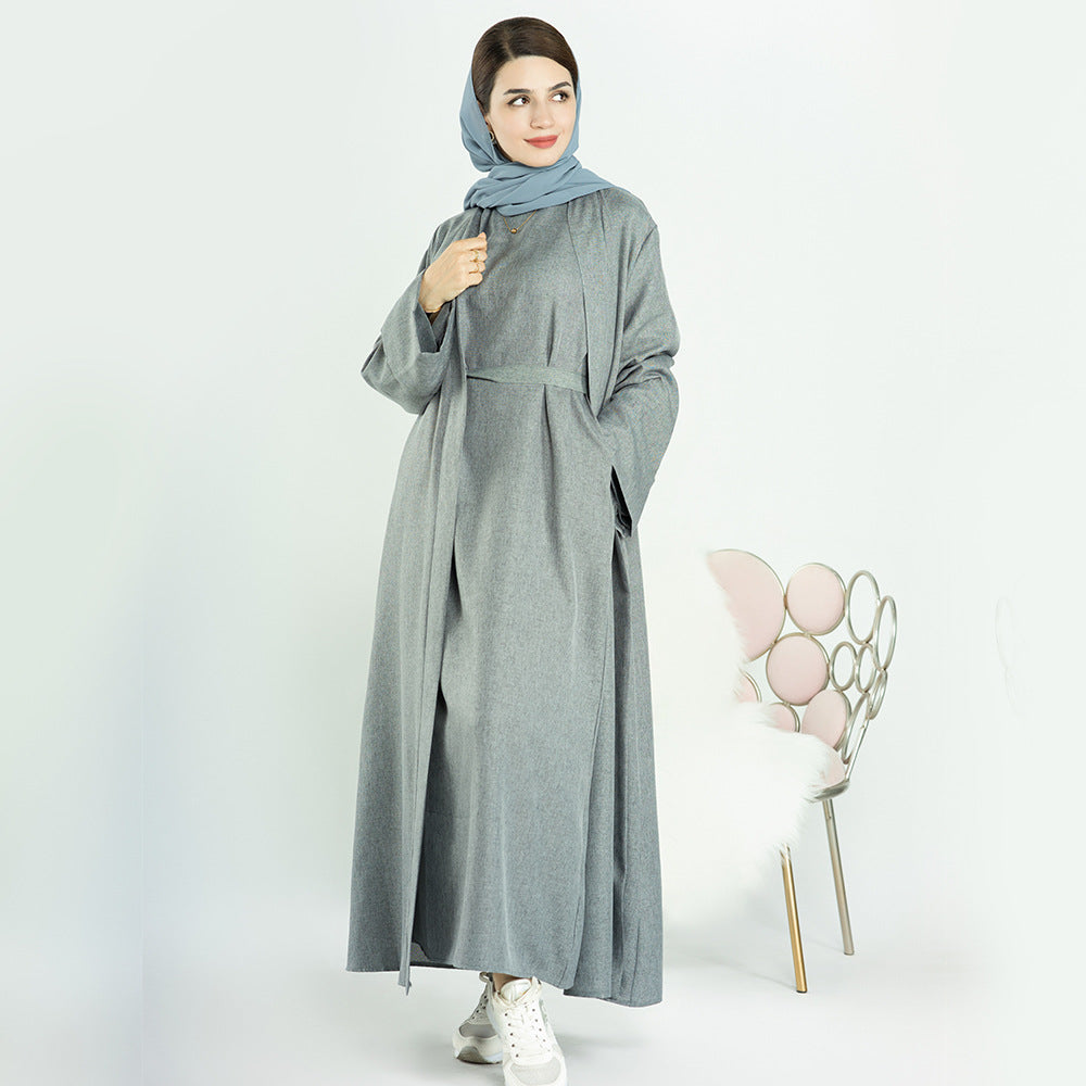 Women's Slouchy Turkish Solid Color Robe Dresses