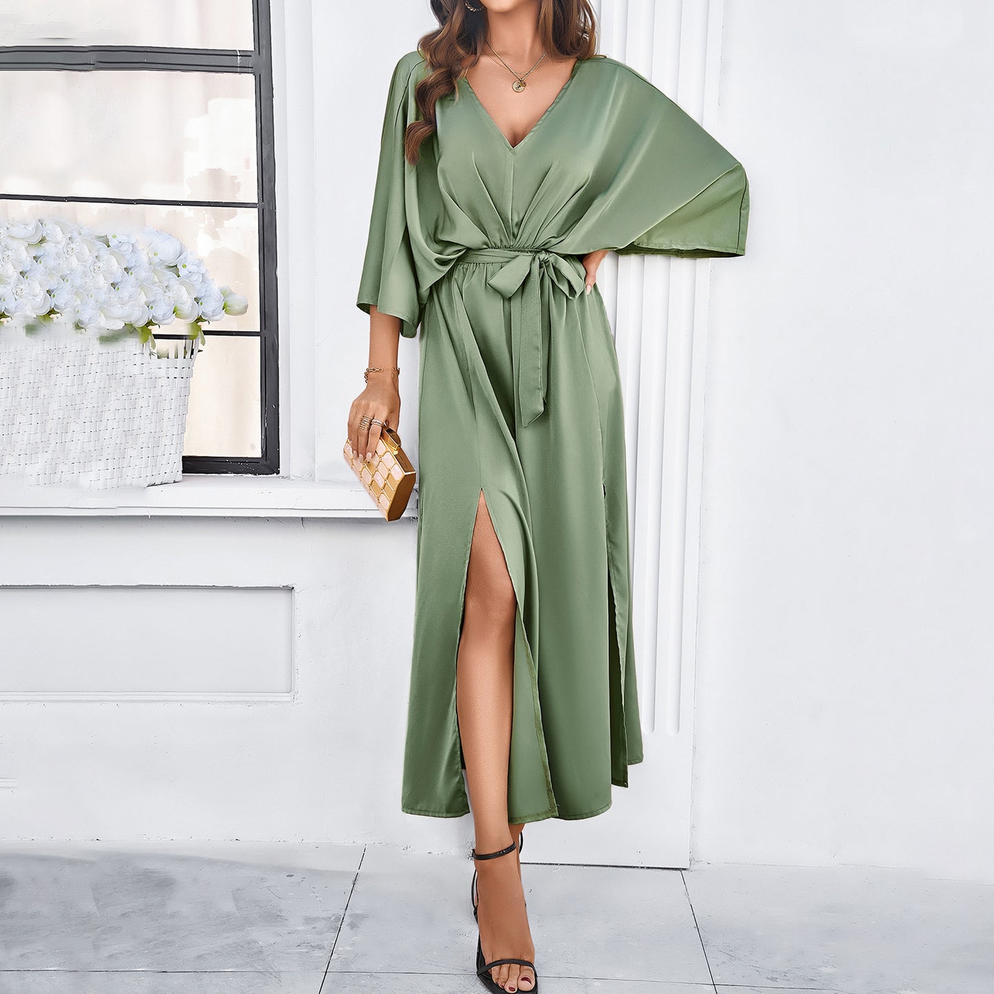 Women's Elegant High Waist Loose Dress Dresses