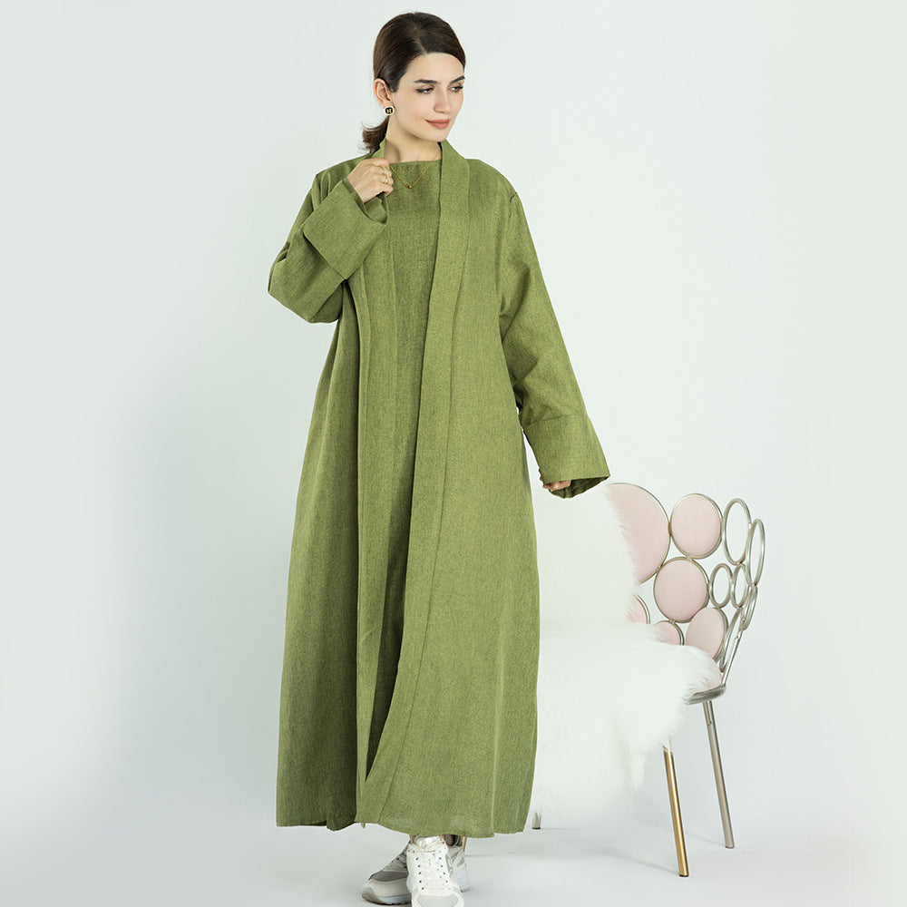 Women's Slouchy Turkish Solid Color Robe Dresses