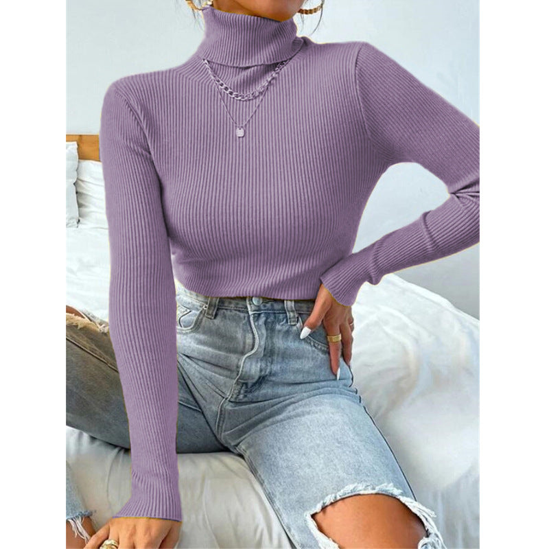 Comfortable Cool Women's Turtleneck Pullover Knitted Sweaters