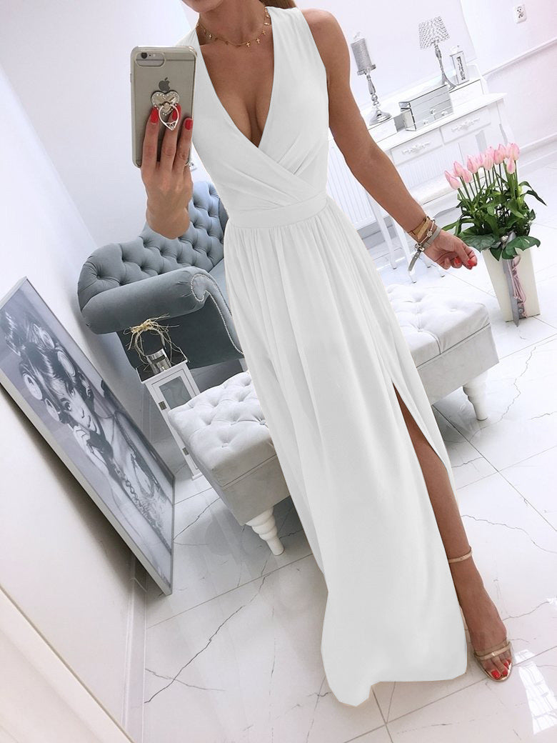 Women's Cool Summer Solid Color Dress Dresses