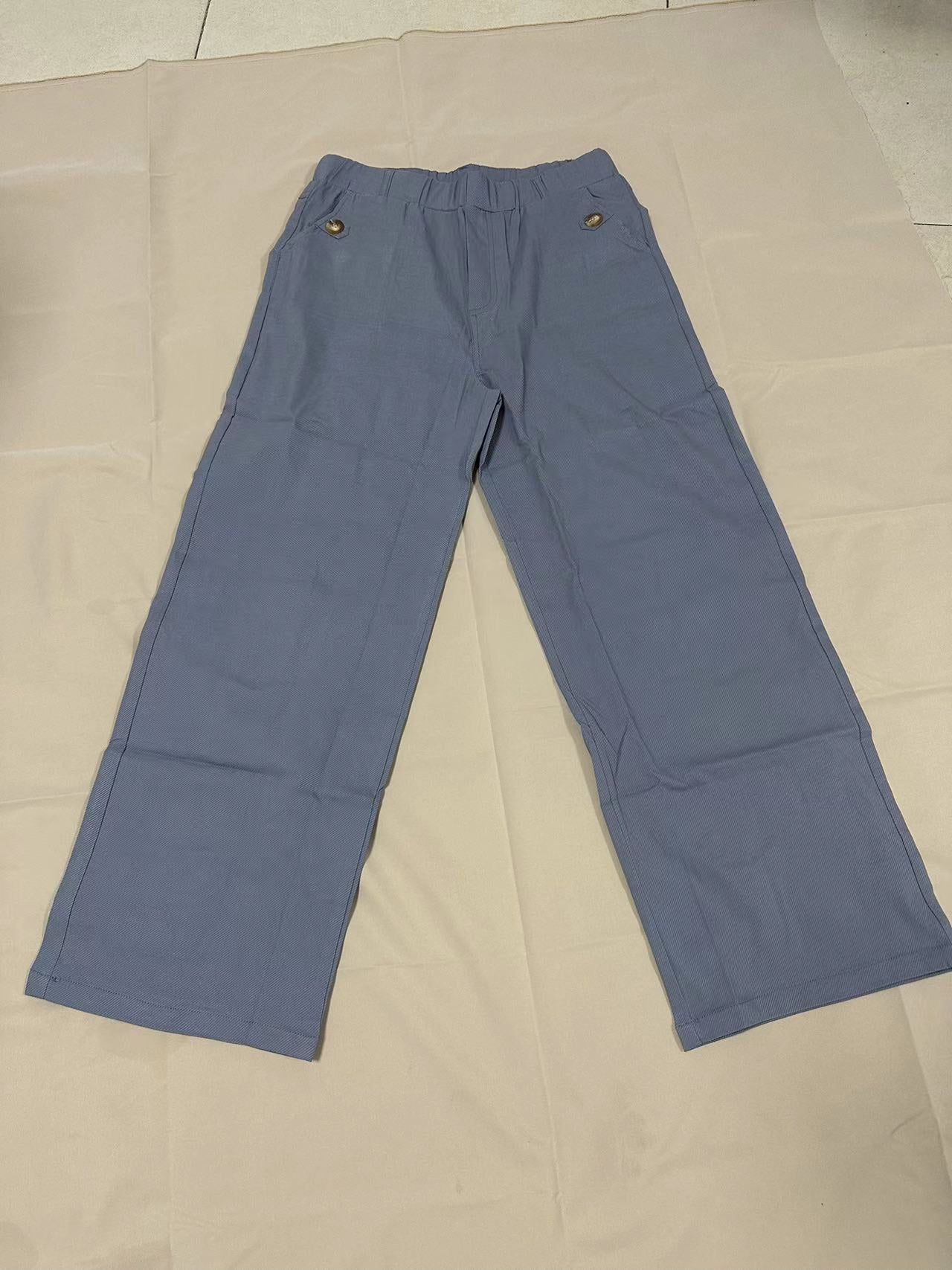 Pantalon drapé décontracté taille haute pour femme