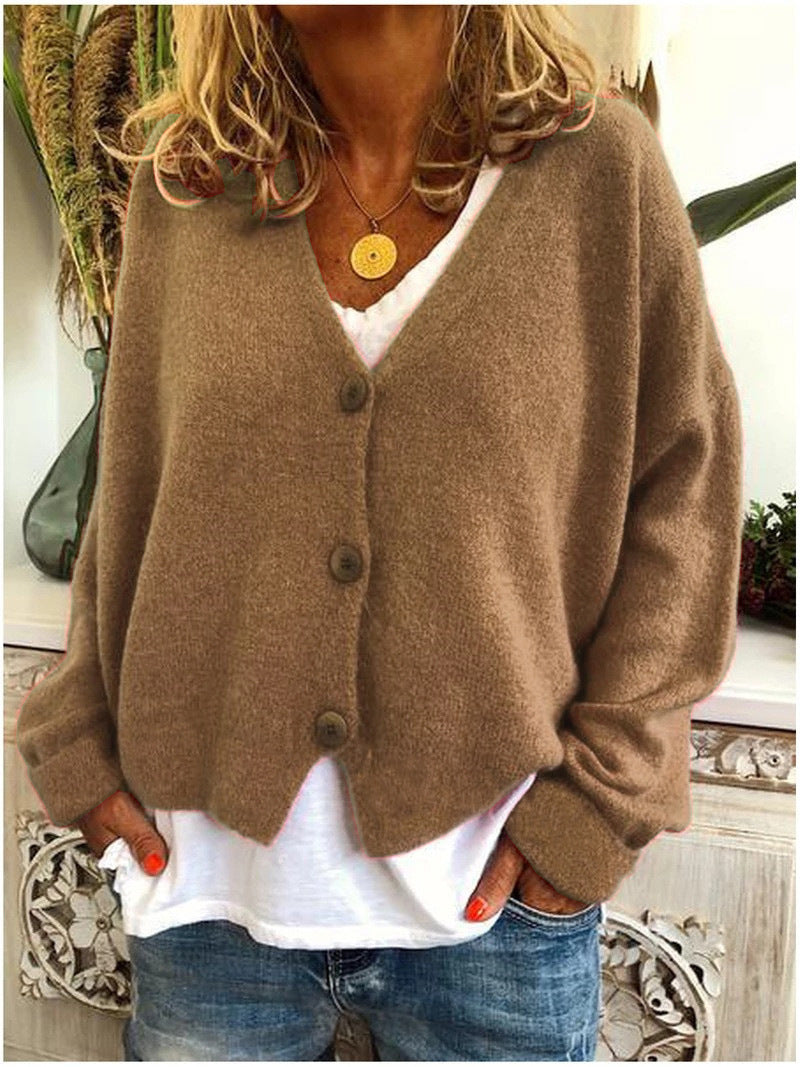 Women's Solid Color Long Sleeve For Knitwear