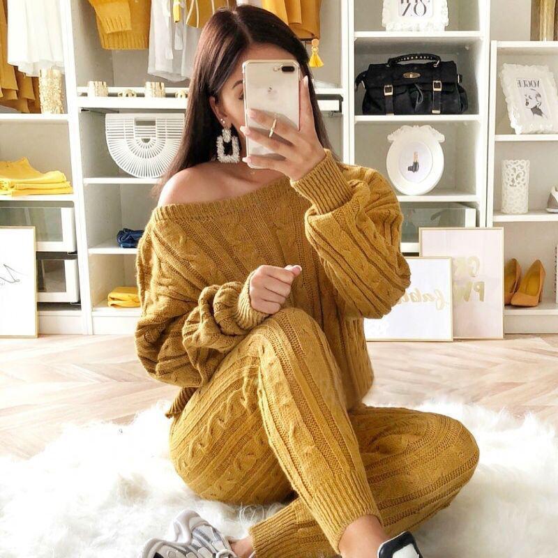 Slouchy Durable Women's Fashion Solid Color Sweaters