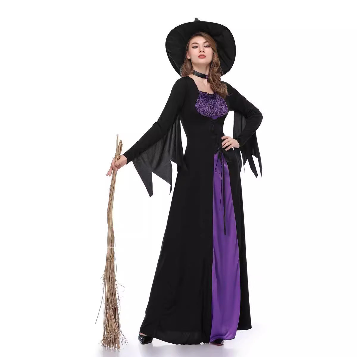 Halloween Witch Adult Role Play Purple Costumes