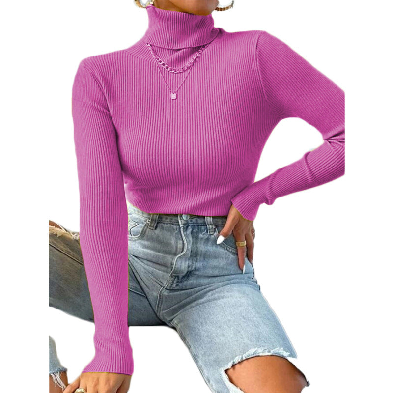 Comfortable Cool Women's Turtleneck Pullover Knitted Sweaters