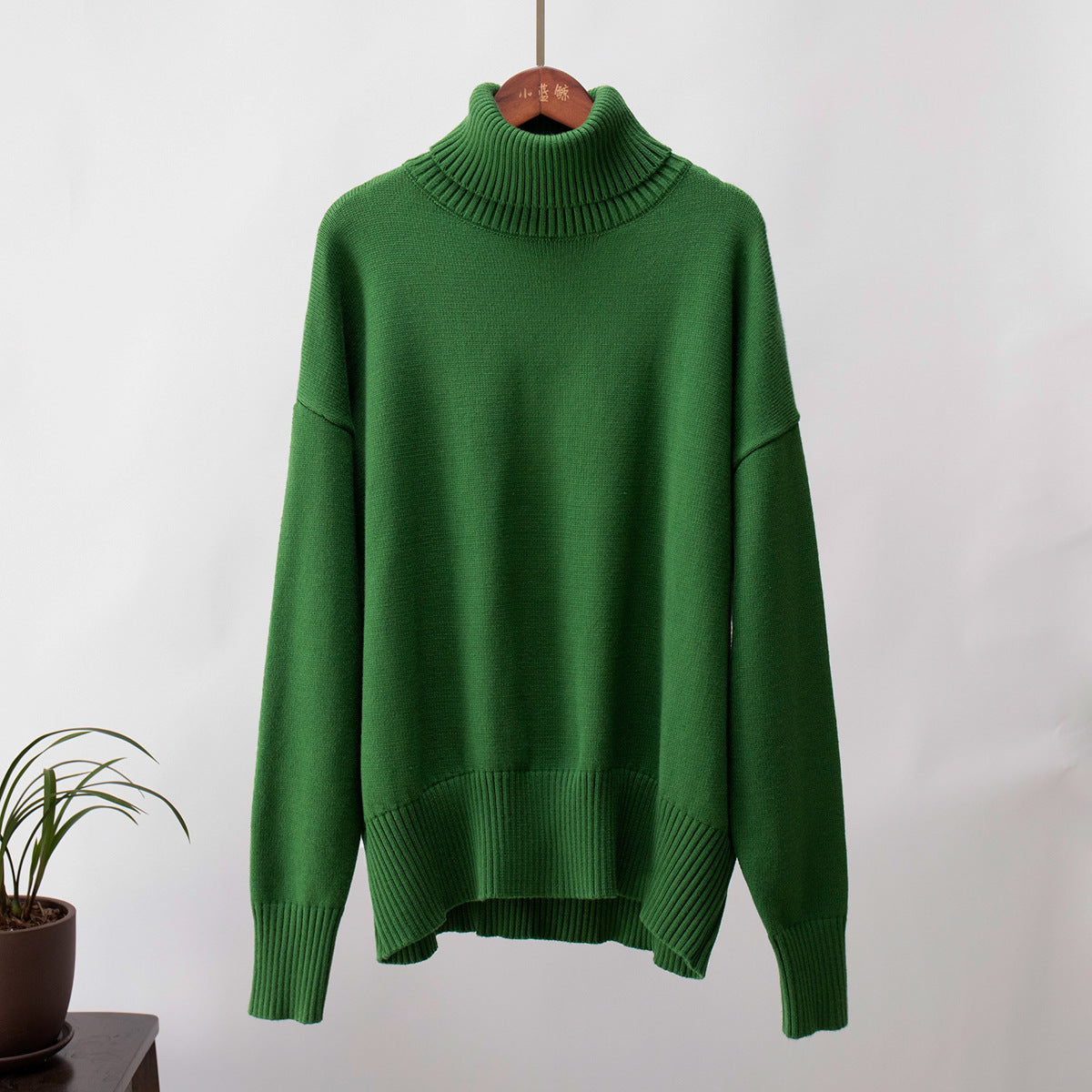 Women's Solid Color Turtleneck Loose Pullover Sweaters