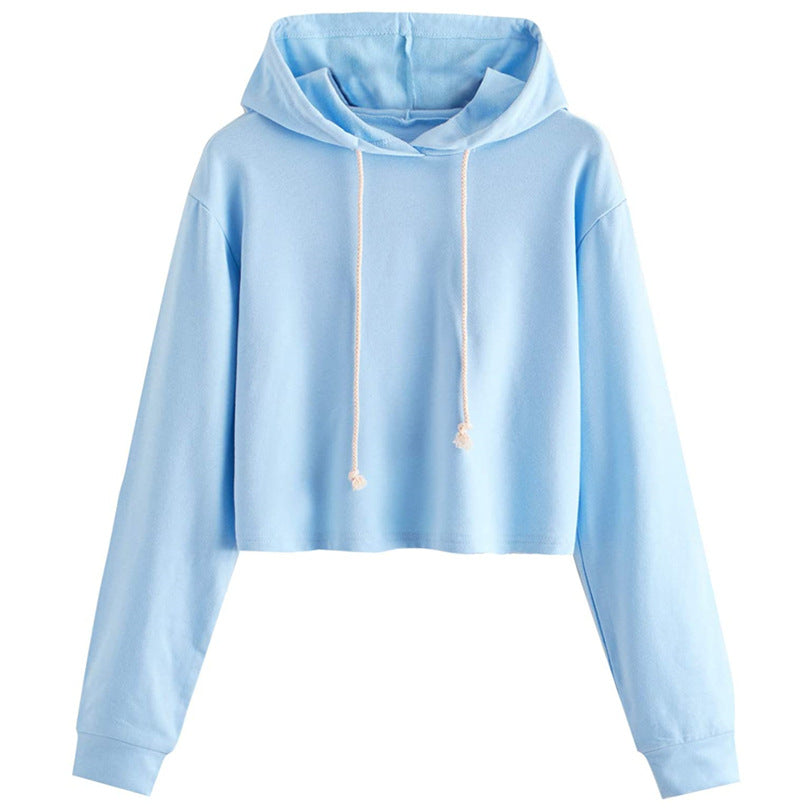 Women's Spring Solid Color Hooded Pullover For Sweaters