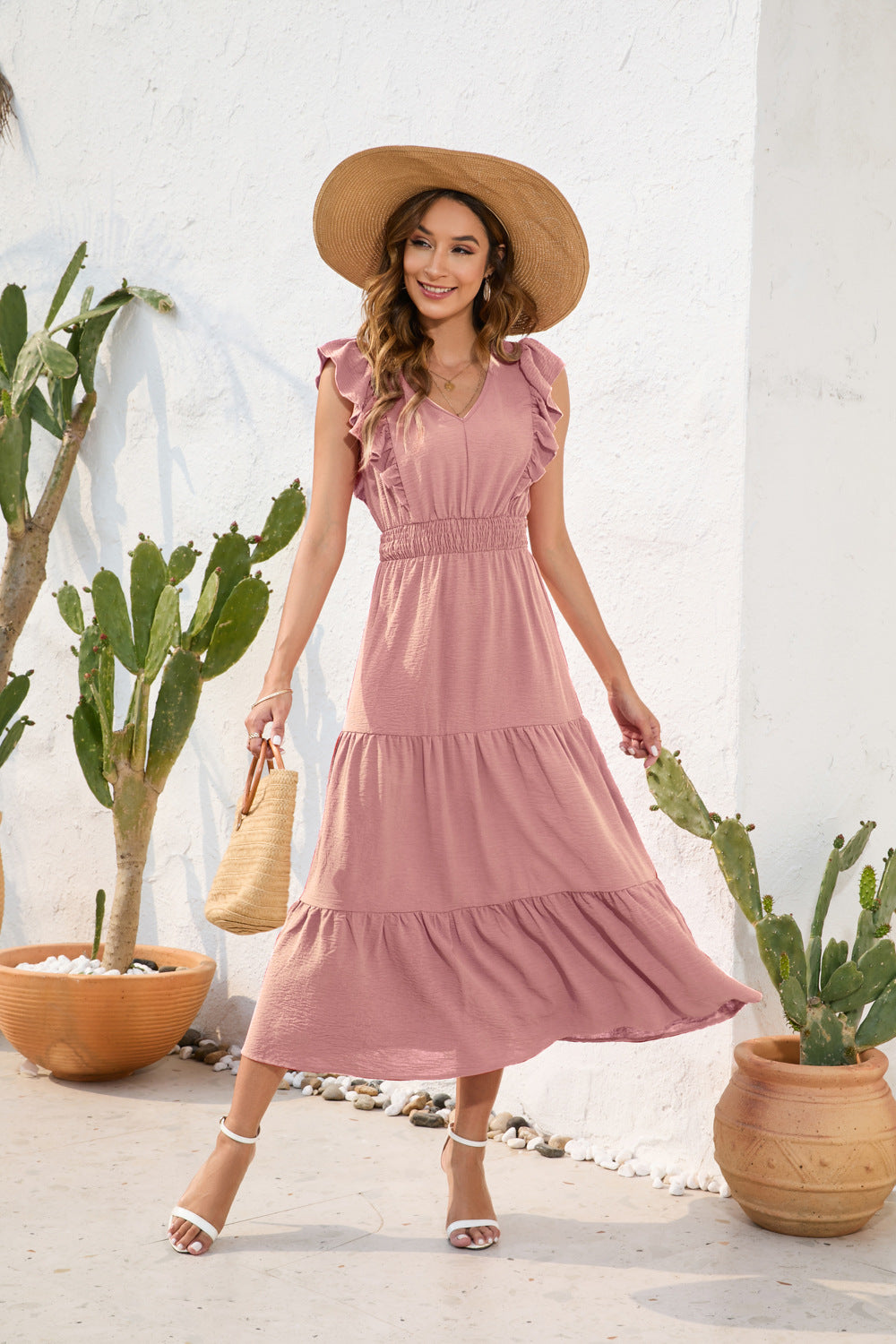 Waist Cake Dress Long Casual Vacation Dresses