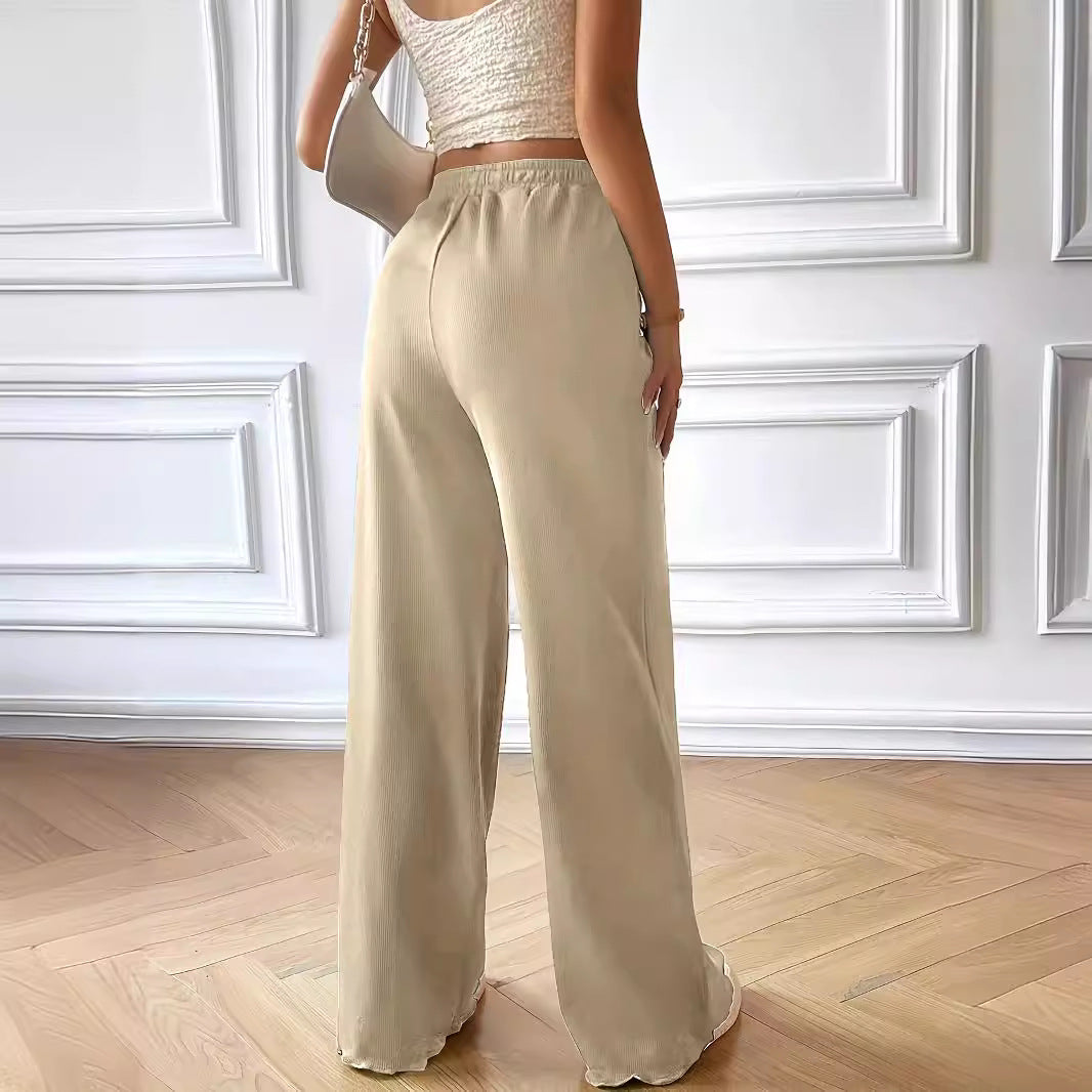 Pantalon décontracté ample élégant et gracieux pour femme