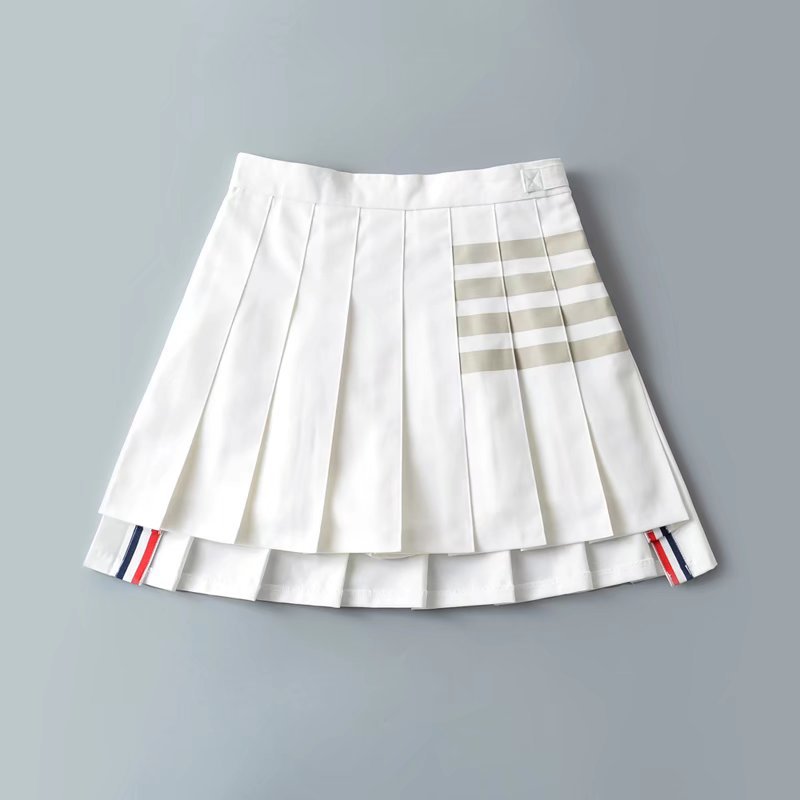 Women's Summer High Waist Preppy Style Irregular Pleated Skirts