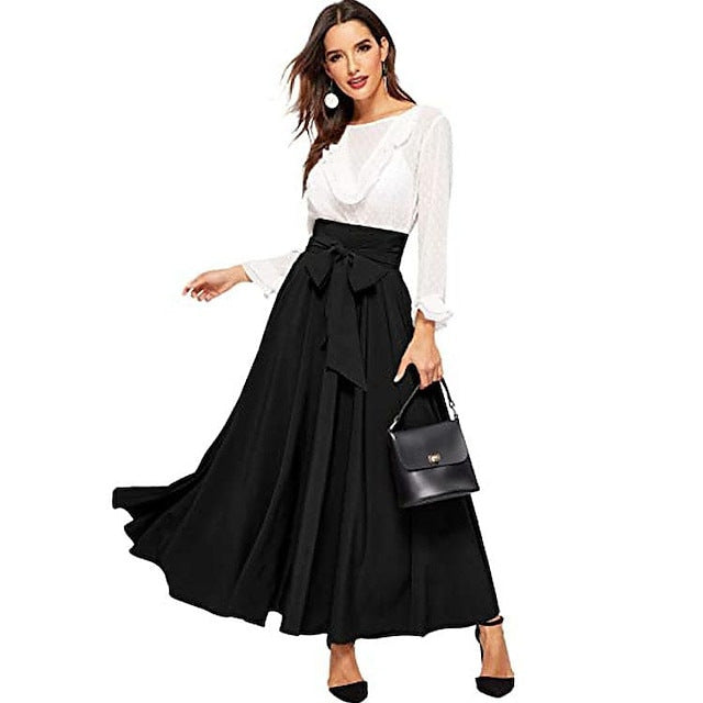 Women's High Waist Slimming Front A- Line Skirts