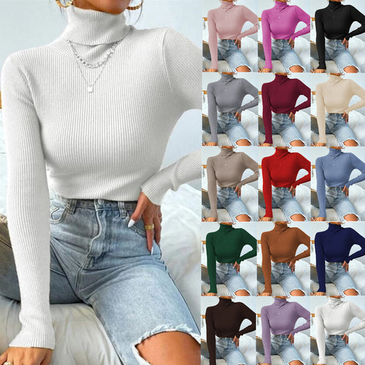 Comfortable Cool Women's Turtleneck Pullover Knitted Sweaters