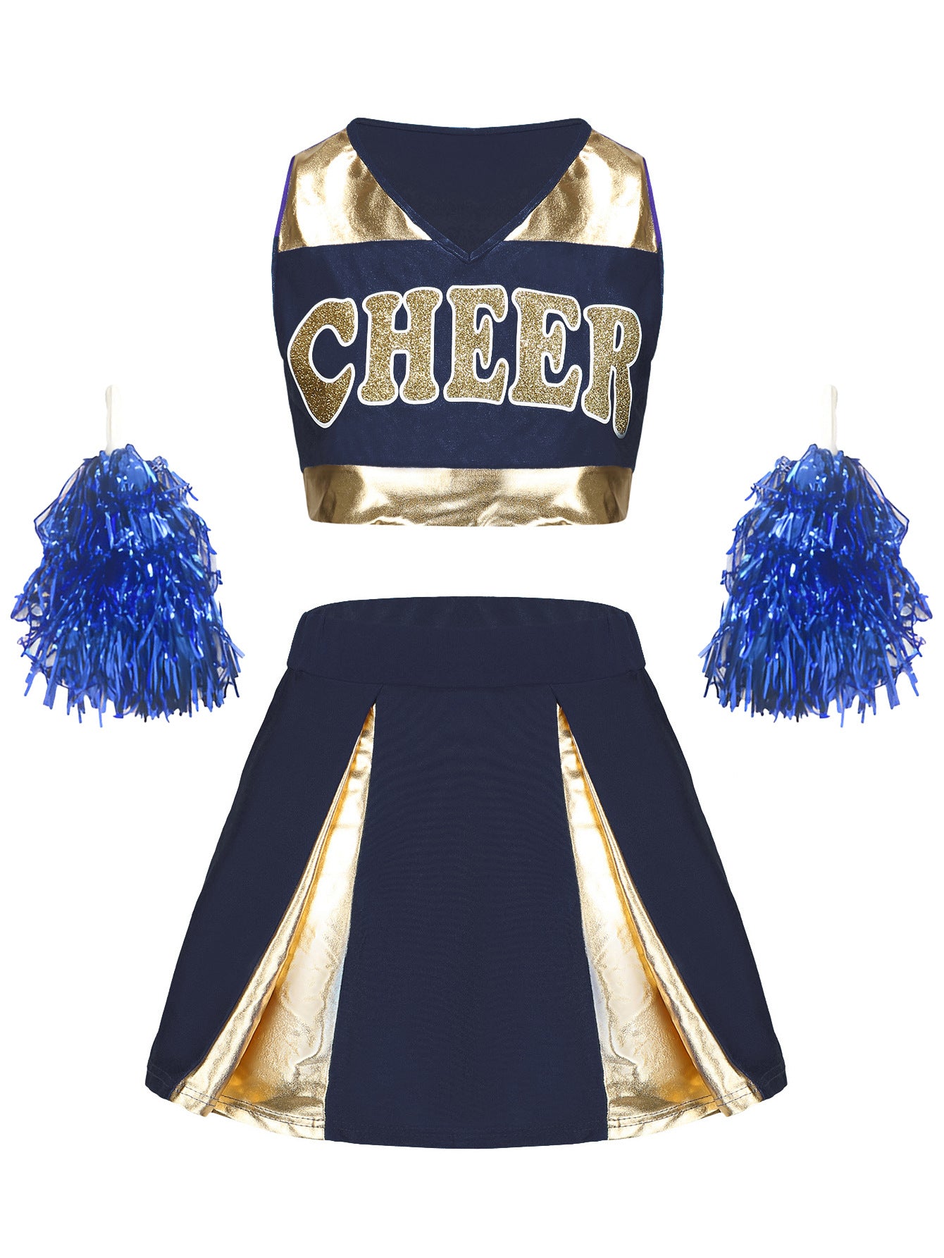 Costumes de danse de cheerleading pour femmes, impression et couture