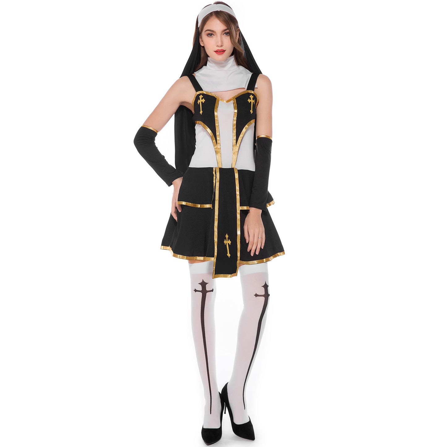 Women's & Men's & Couple Robe Clerical Dress Priest Costumes