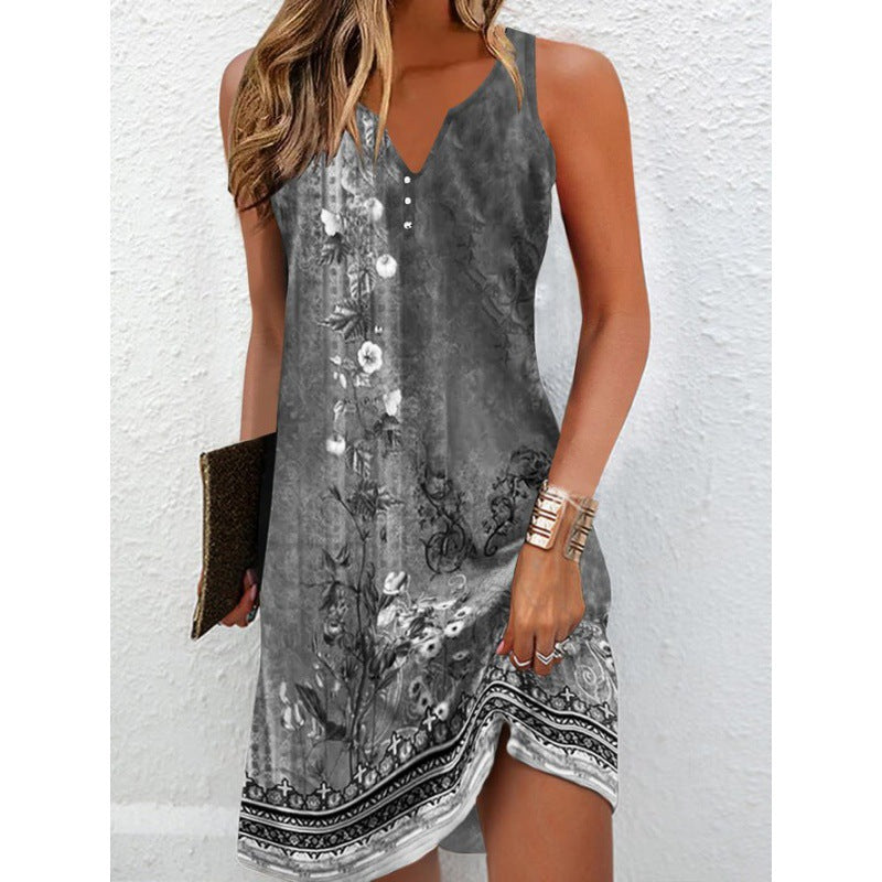 Women's Dress Fashion Slimming Printed Long Vests