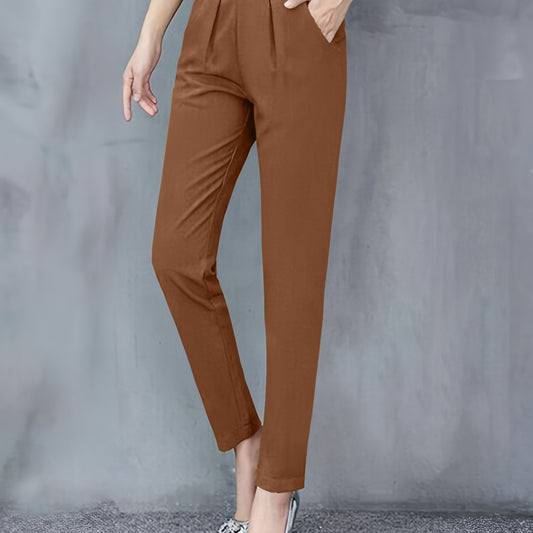 Pantalon moulant moulant pour femme, coupe slim, drapé, sarouel, décontracté, tendance, pour l'extérieur