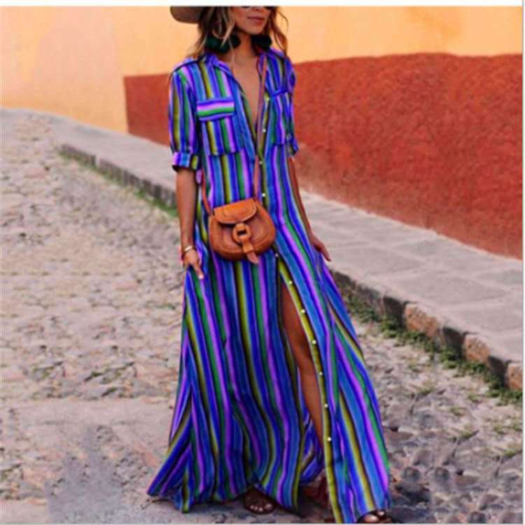 Women's Casual Innovative Striped Printed Dress Dresses