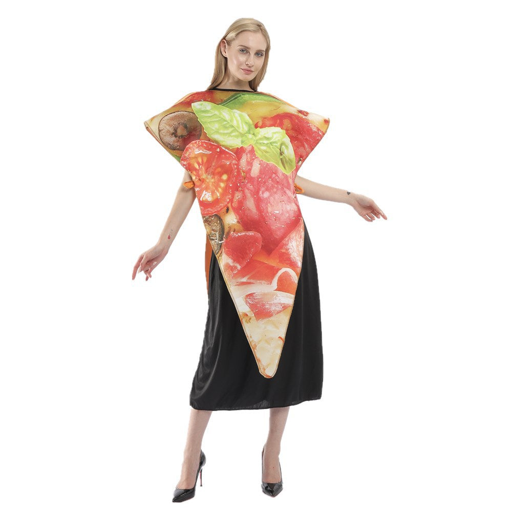 Vêtements d'Halloween Costumes de fête de spectacle de pizza pour adultes