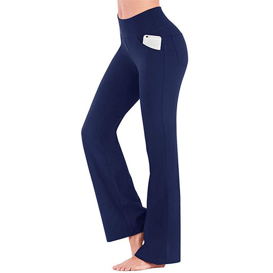 Pantalon de sport décontracté taille haute à jambe large pour femme