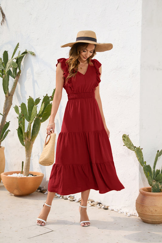 Waist Cake Dress Long Casual Vacation Dresses