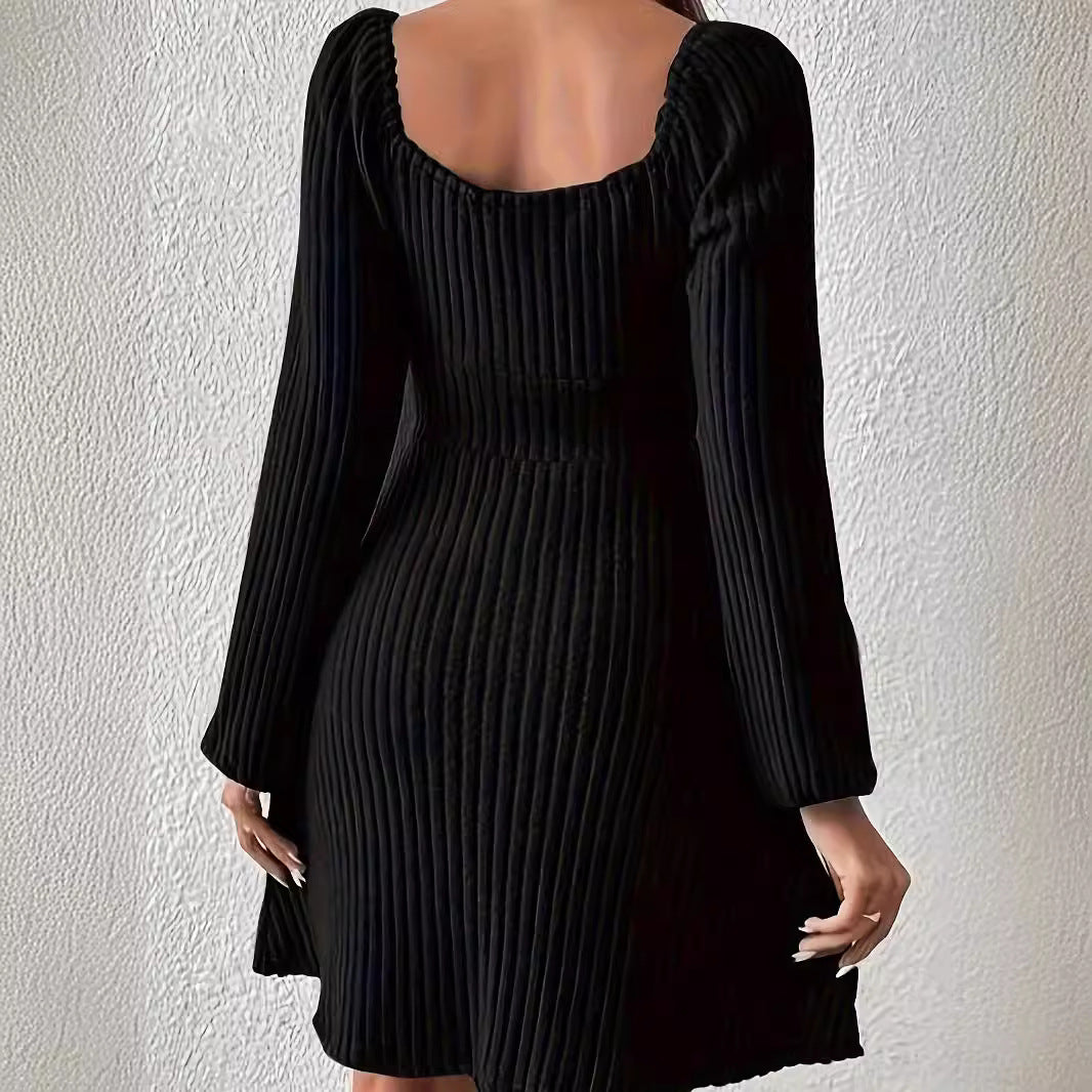 Women's Autumn Elegant Long Sleeve Mid-length Dress Dresses