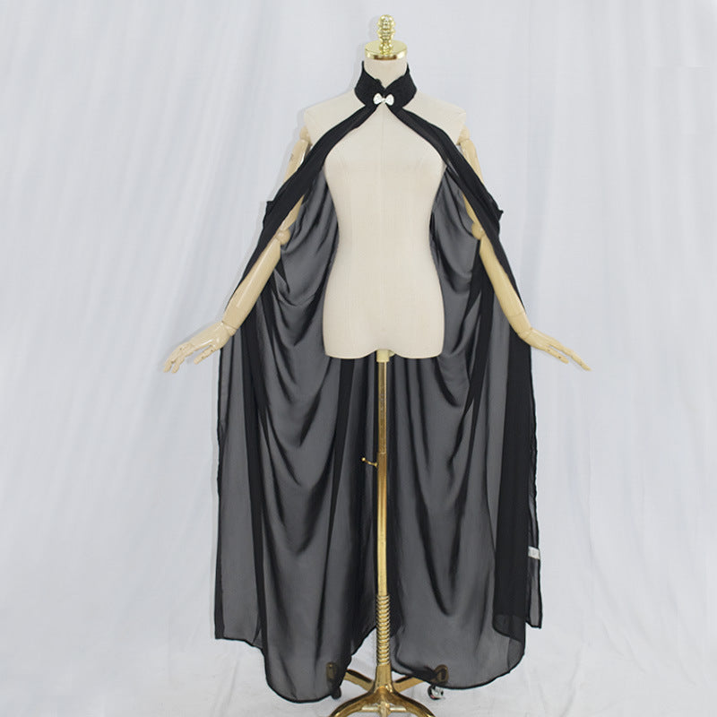 Costumes de châle mince de cape de licou de mousseline noire de femmes