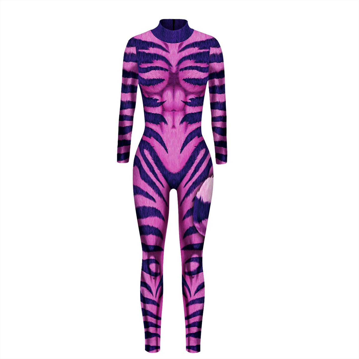 Women's Skeleton Digital Printing Halloween Tight Long Jumpsuits