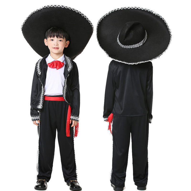 Costumes nationaux traditionnels mexicains pour enfants et adultes et maquillage