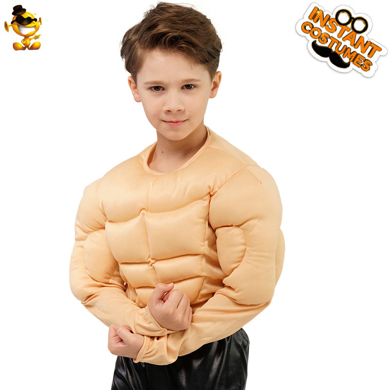 Men's & Children's & Muscle T-shirt Role Play Fake Chest Abdominal Costumes