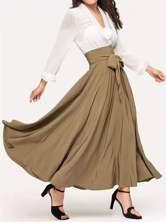 Women's High Waist Slimming Front A- Line Skirts