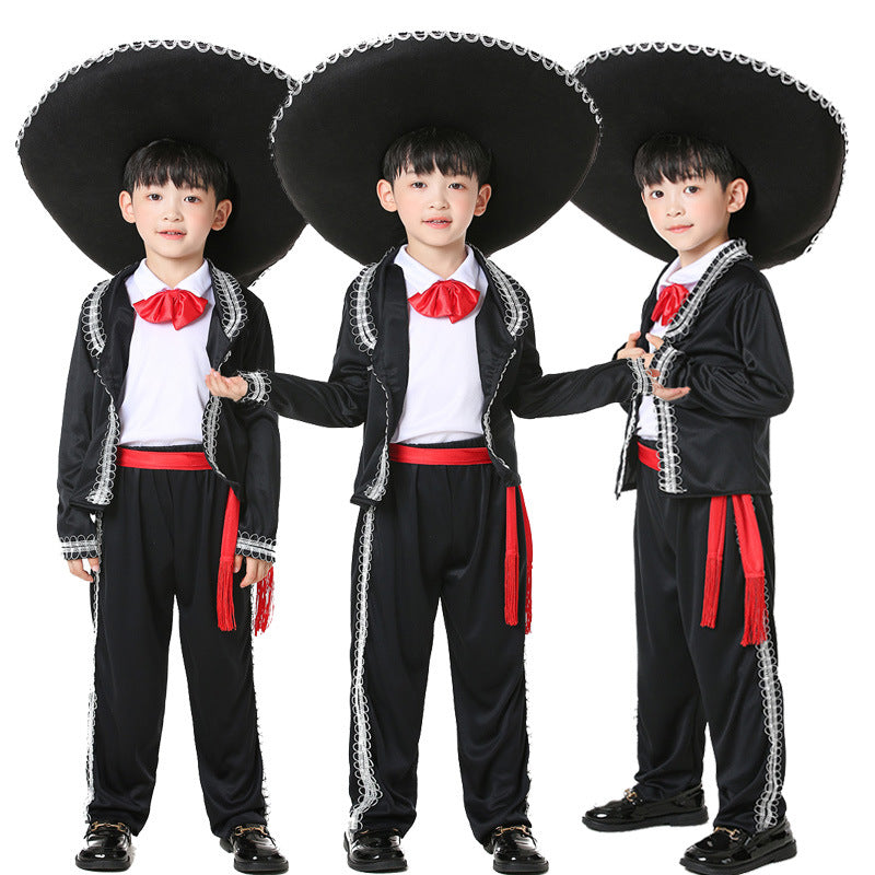 Costumes nationaux traditionnels mexicains pour enfants et adultes et maquillage