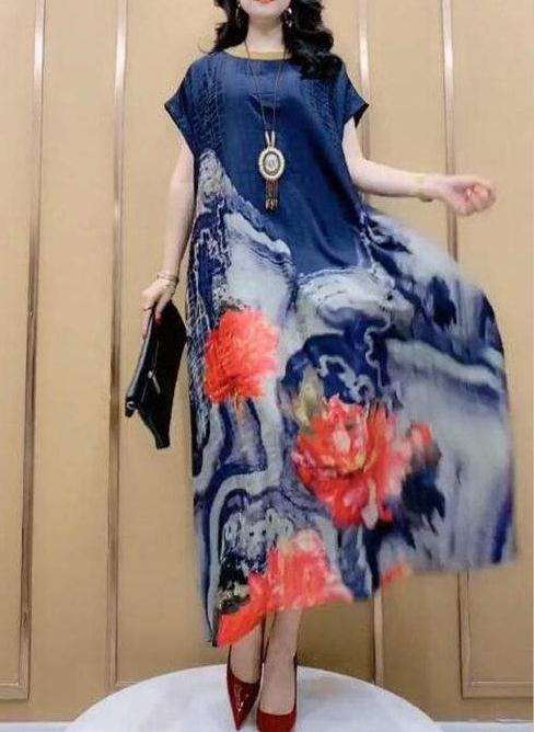 Silk Two-piece Set Fashion Loose Slimming Printed Suits