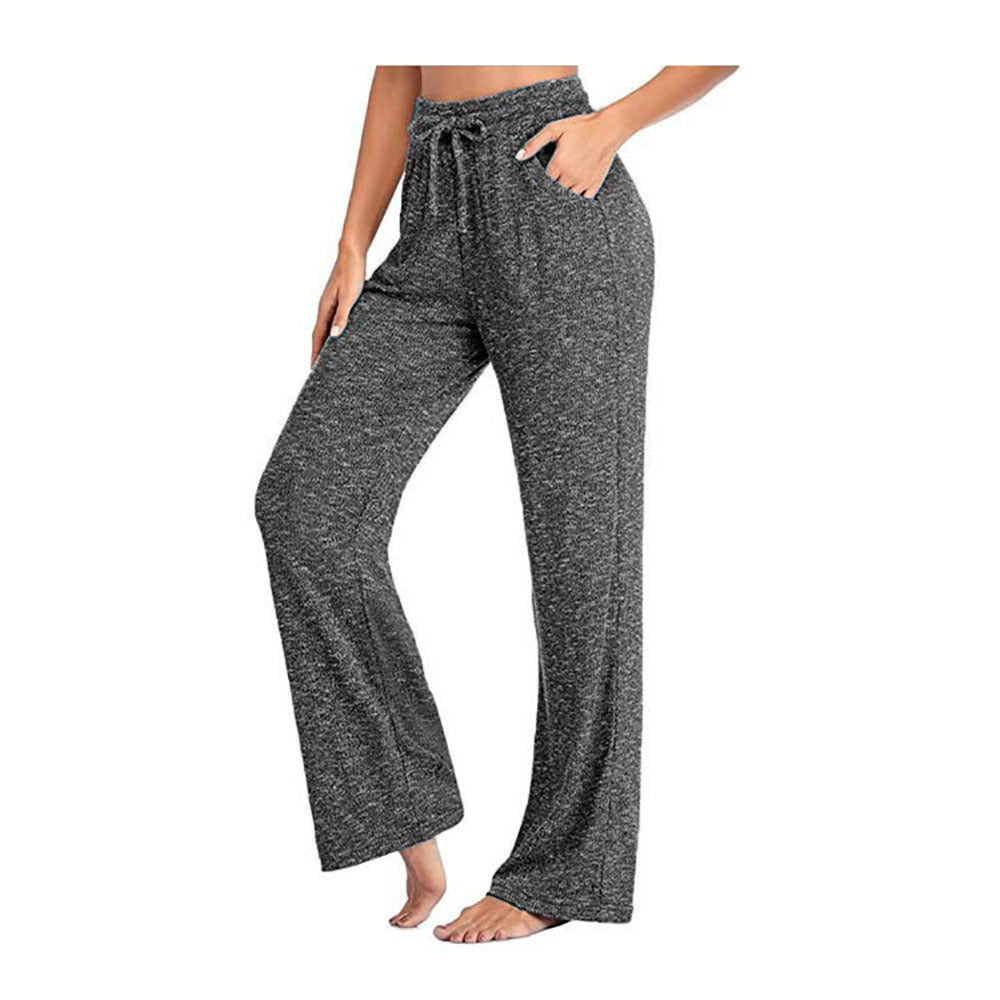 Pantalon de yoga décontracté polyvalent pour femme Pantalon à jambe large