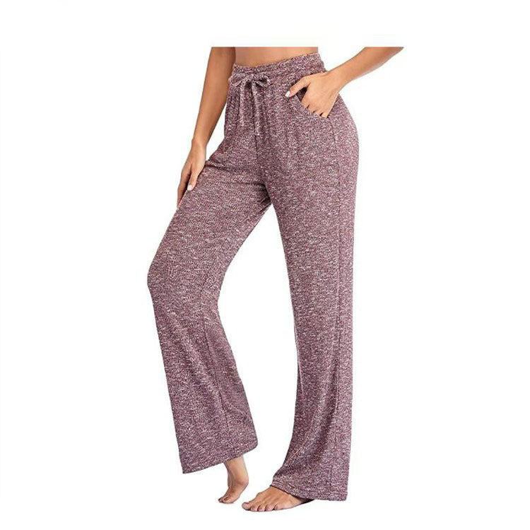 Pantalon de yoga décontracté polyvalent pour femme Pantalon à jambe large