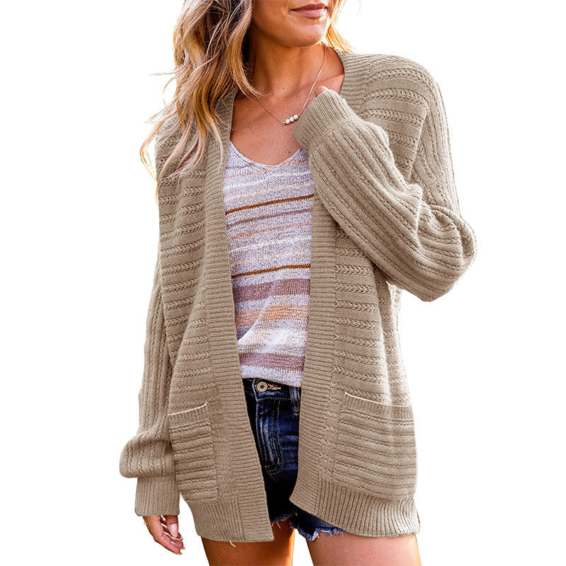 Women's Stylish Fashion Lantern Sleeve Knitted Cardigans