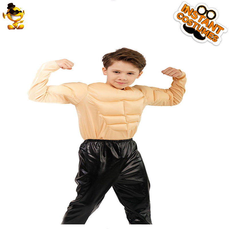 Men's & Children's & Muscle T-shirt Role Play Fake Chest Abdominal Costumes