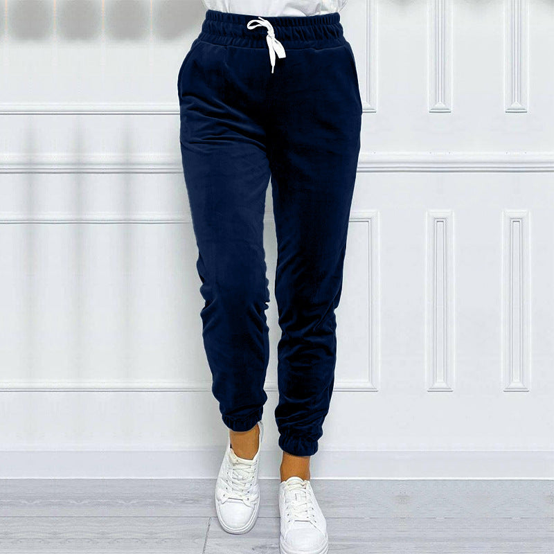 Pantalon de sport décontracté Veet à taille élastique pour femme