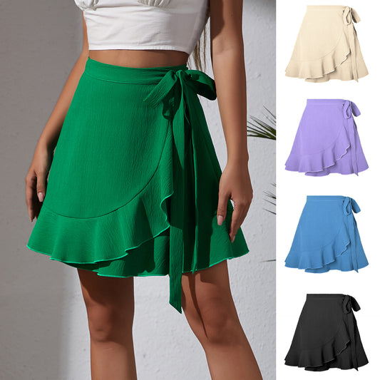 Women's Summer One-piece High Waist Pure Color Skirts