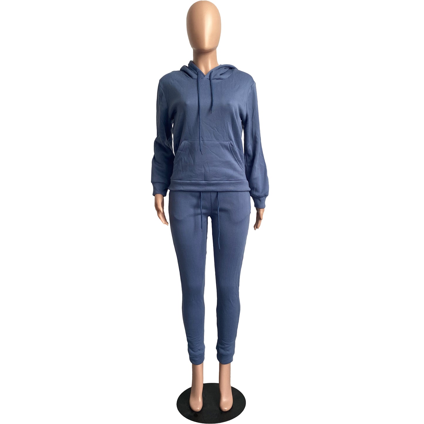 Women's Padded Hooded Sweatshirt Two-piece Leisure Sports Suits